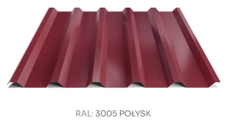 Trapézový plech Hornval T35 š.1092 PE lesk 0,5 mm červená 1 m2